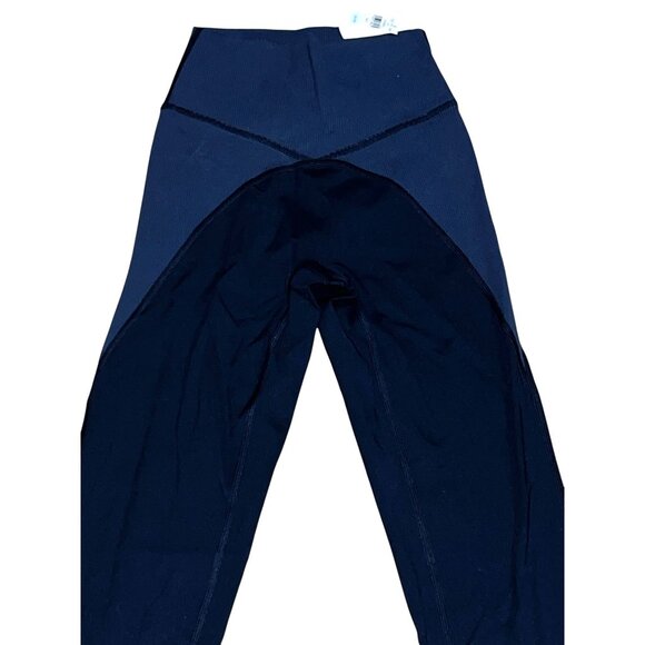 Aerie Offline Goals 7/8 Ribbed Leggings Sz Small Womens Black Workout Active Leg - Picture 4 of 16